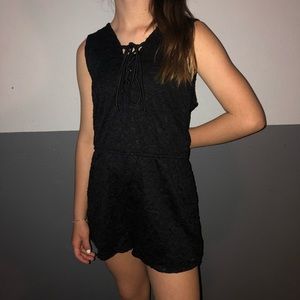 black lace romper